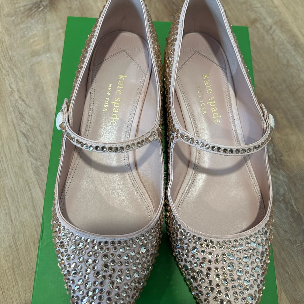 Kate Spade Maya Crystal Flat in Mochi Pink size 9.5 - Picture 16 of 17